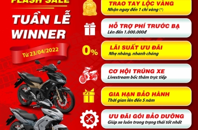 FLASH SALE TUẦN LỄ VÀNG WINNER X