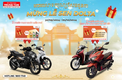 ƯU ĐÃI XE HONDA MỪNG LỄ SEN DOLTA